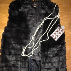 Faux fur vest